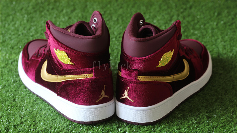 Authentic Air Jordan 1 Velvet Night Maroon